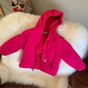 Baby Carhartt Redwood Jacket Canvas and Sherpa Lined Hooded Jacket